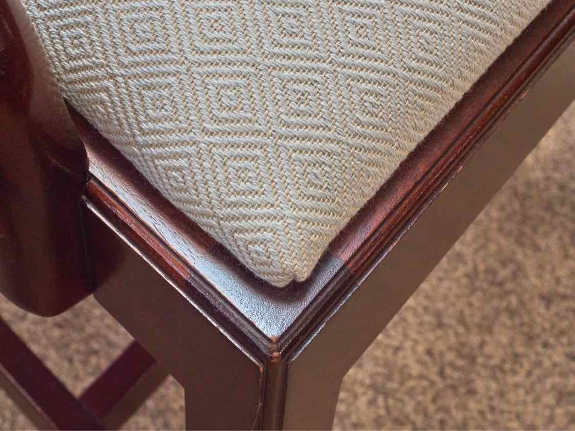 Baker Mahogany Chippendale Revival Arm Chair