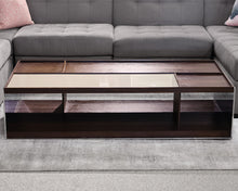 B&B Italia Surface Cocktail Table in Smoked Oak, Lacquer & Chromed Steel