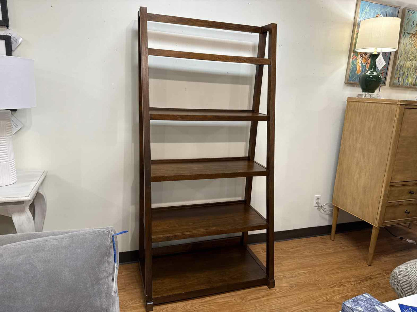 Wooden Five Shelf Bookcase