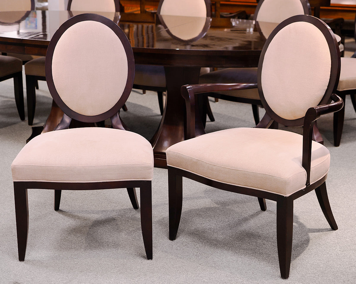 Barbara Barry for Baker Mahogany Table & 10 Chair Set