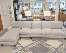 Rowe 3-Pc Sectional with Left Arm Facing Chaise in Limestone Velvet