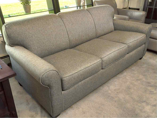 Gray Upholstered 3 Cushion Queen Sleeper