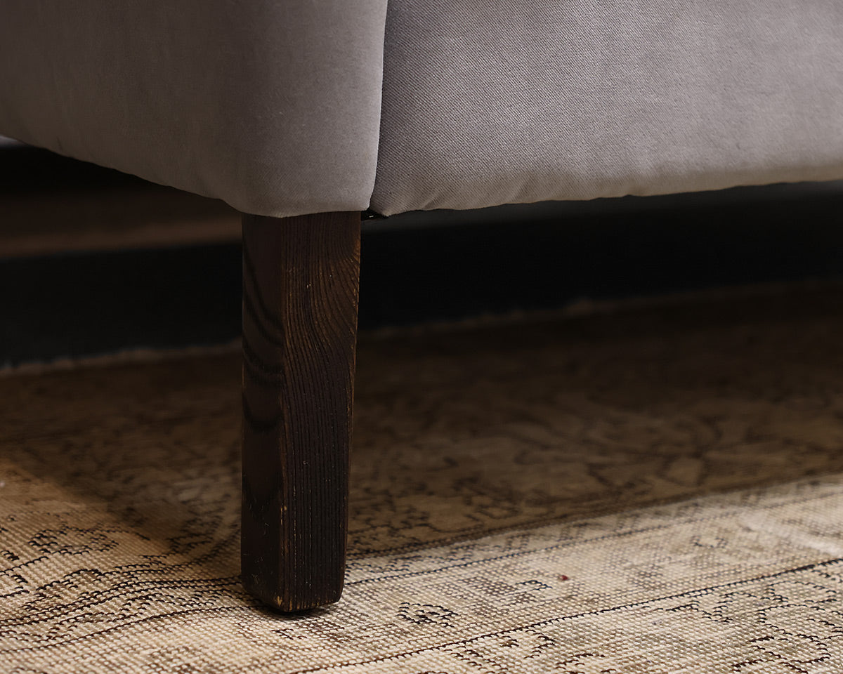 Restoration Hardware Gray Silver Sofa