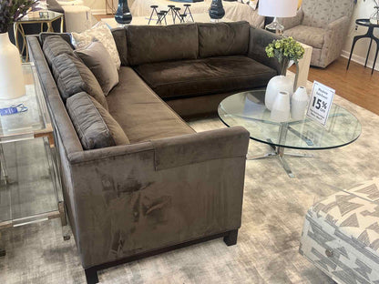 MG+BW Grey Microsuede Sectional