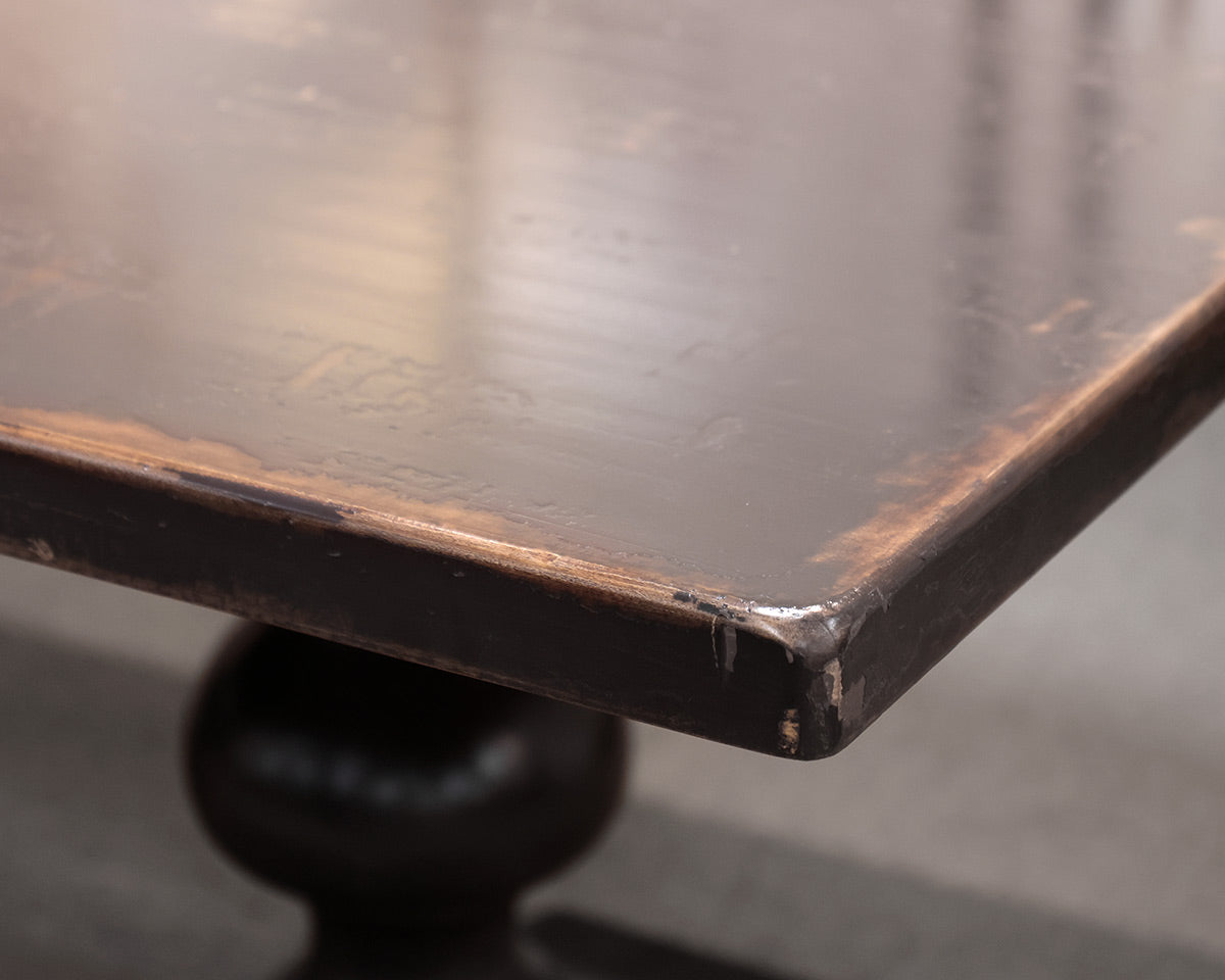 Arhaus Distressed Double Pedestal Dining Table