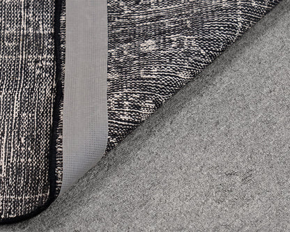 Black and White Oriental Styled 8'x10' Area Rug