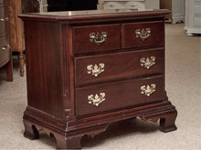 Kincaid Mahogany 2 Drawer Nightstand with Brass Chippendale Handles