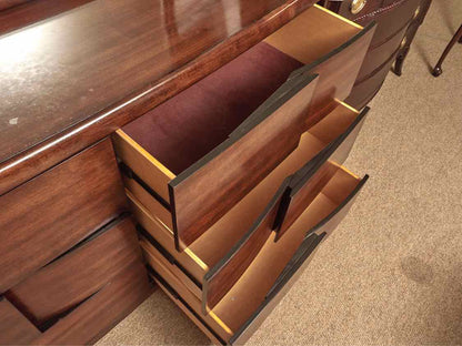 Magnussen  Espresso Finish 6 Drawer Triple Dresser with Landscape Mirror