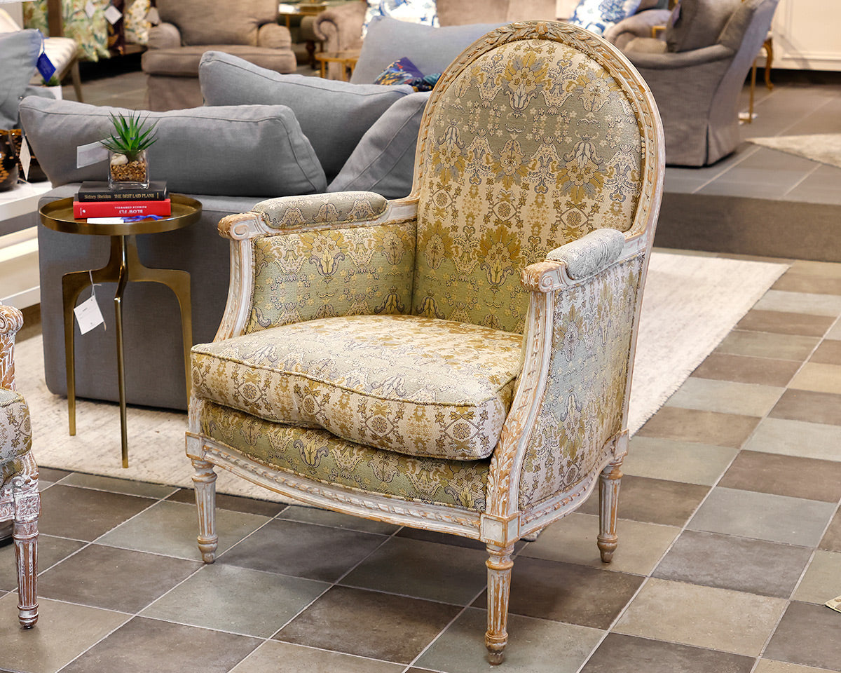 Custom Louis XVI Bergere w/ Round Back Chair