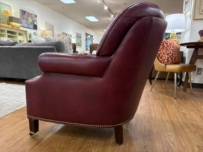 Hancock and Moore Tufted Burgundy Chair