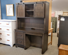 Liberty Furniture Desk with Barn Door Hutch in Rock Beatten Grey Finish