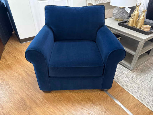 Pottery Barn Arm Chair in Navy Velvet