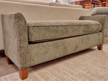 Custom Upholstered Bench in Moss Green