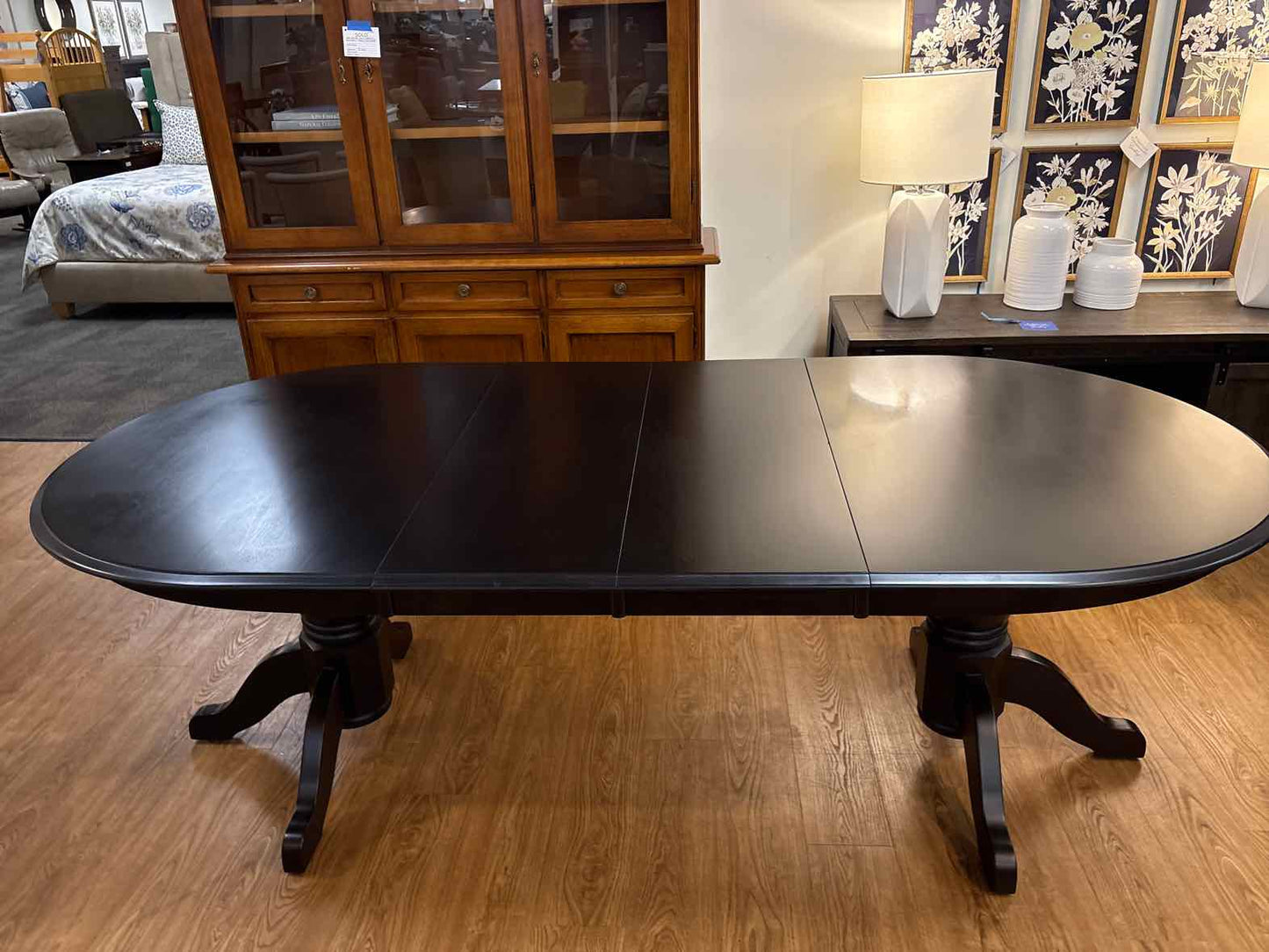 Bermex Extension Oval Dining Table in Espresso