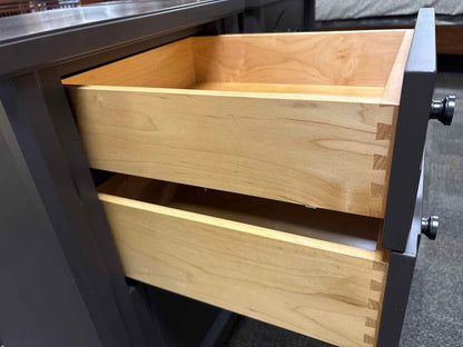 Charcoal 3-Drawer Nightstand