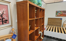 Oak 12-Shelf Etagere on Wheels