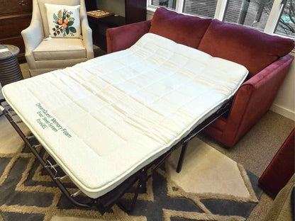 Klausner Full Sleeper in Pomegranate Microfiber Upholstery