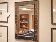 West Elm Tiled Wall Mirror with Gold & Black Finish Frame