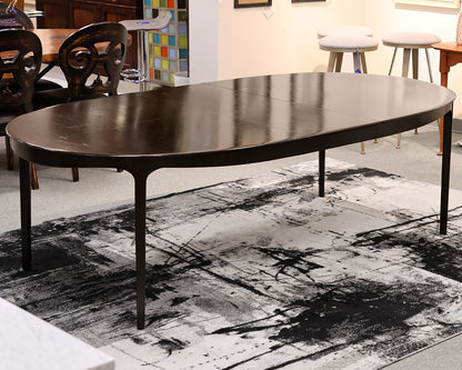 McGuire Dining Table Espresso Finish. Two Leaves/Table Pads