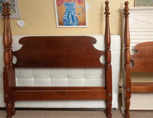 Eldred Wheeler Tiger Maple Full 4 Post Bed with Acorn Finals