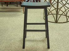 Pair of Black Finsh Saddle Seat Bar Stools