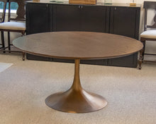 Restoration Hardware Aero Round Dining Table in Dark Brown "Walnut"