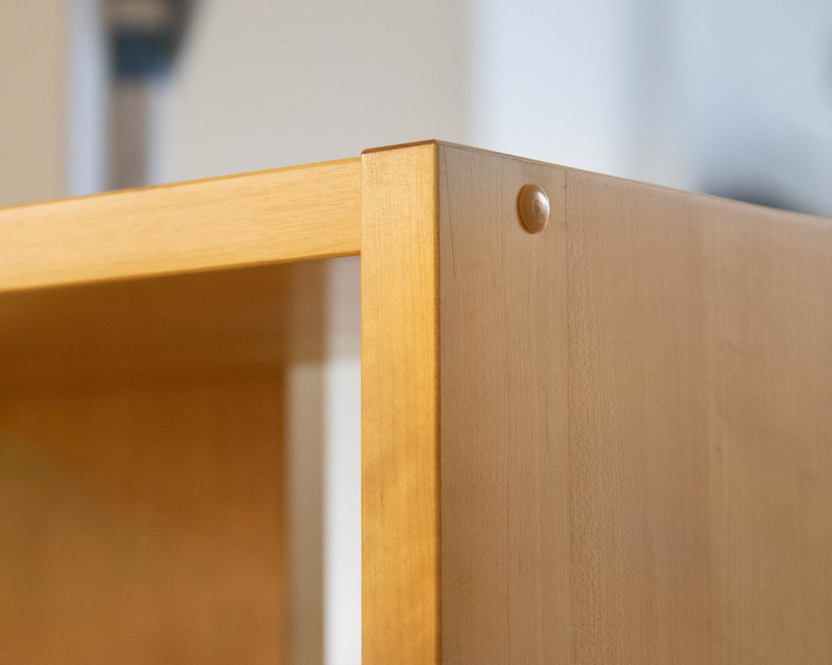 Pair of Light Maple Adjoining Bookcases