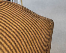 Ethan Allen Gold & Brown Stripe Upholstered Chair