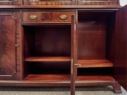Heldense Inalid Mahogany Two Piece China Cabinet