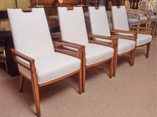 Set Of 4 Tommy Bahama 'Coles Bay' Ivory  Upholstered  Arm  Dining Chairs