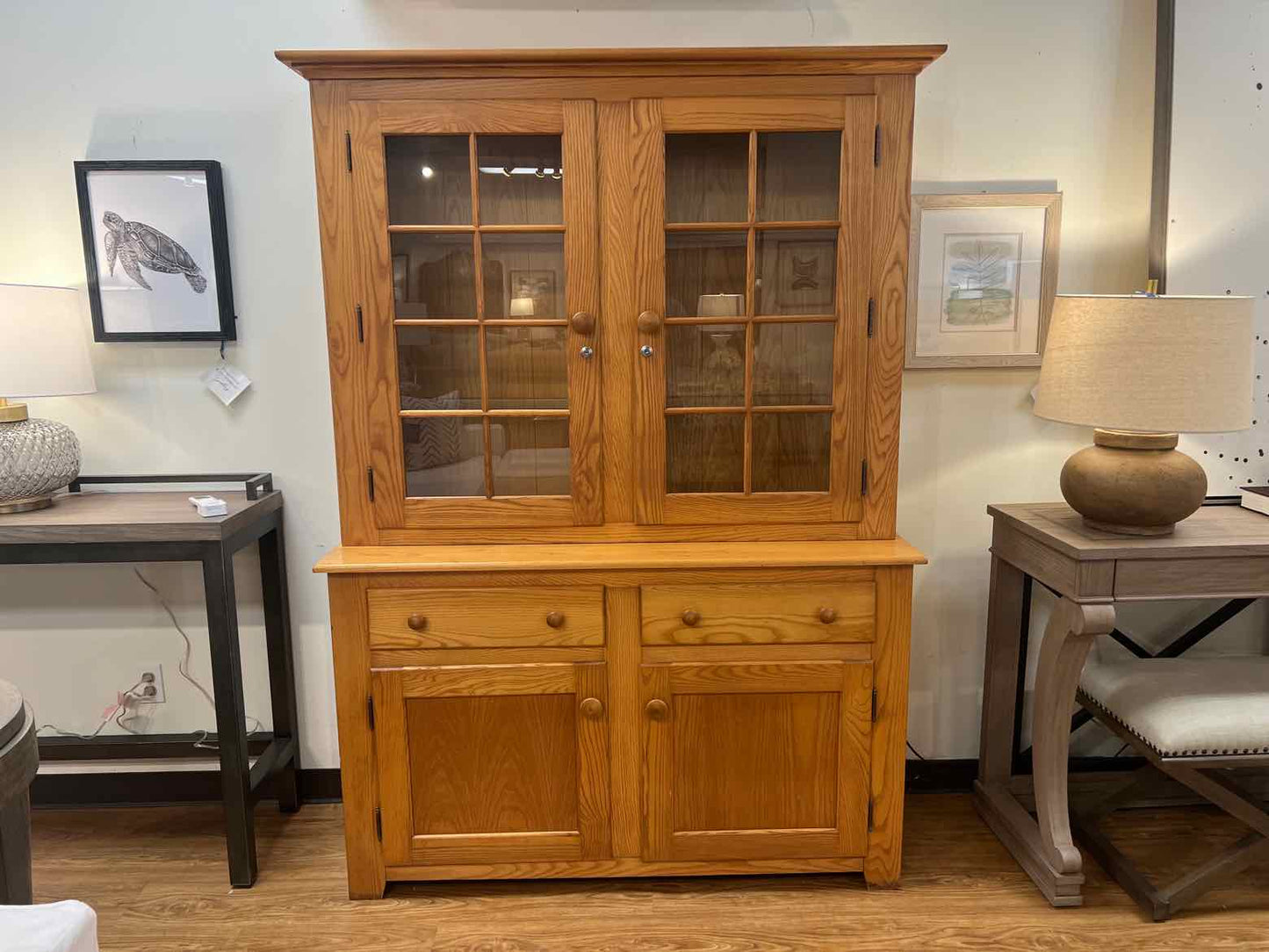 Golden Oak China Cabinet