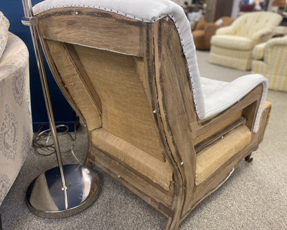 Restoration Hardware Deconstructed Arm Chair and Ottoman Set