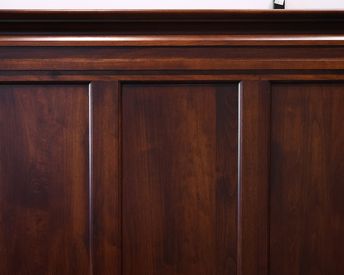 West Brothers Furniture Dark Maple King Panel Bed