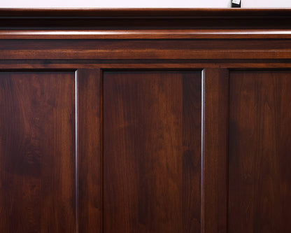 West Brothers Furniture Dark Maple King Panel Bed
