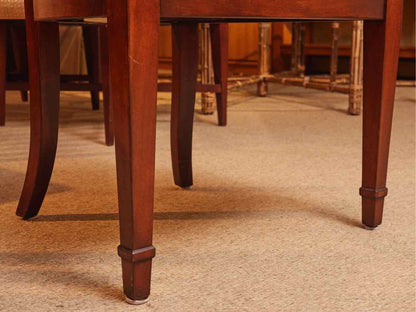 Nichols & Stone Mahogany Oval Dining Table with 6 Sheild Back Side Chairs