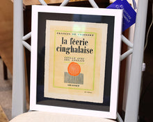 "Lepal IIA" Float Mount Vintage Modern Print in Black Frame
