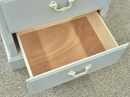 French Provincial Lingerie Chest in 'Arctic' Blue Finish