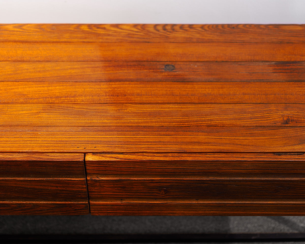 Two-Drawer Rustic Cherry Console Table