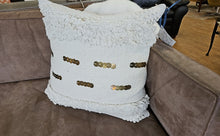 Ivory Accent Pillow w/ Gold Accents