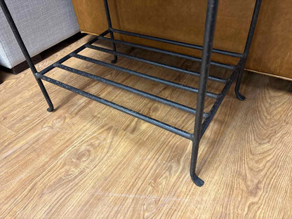 Pottery Barn Wood and Iron Side Table