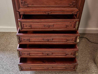 Asian Style Four Drawer Accent Chest in Cherry