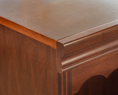 Cherry Veneer Two Shelf Bookcase