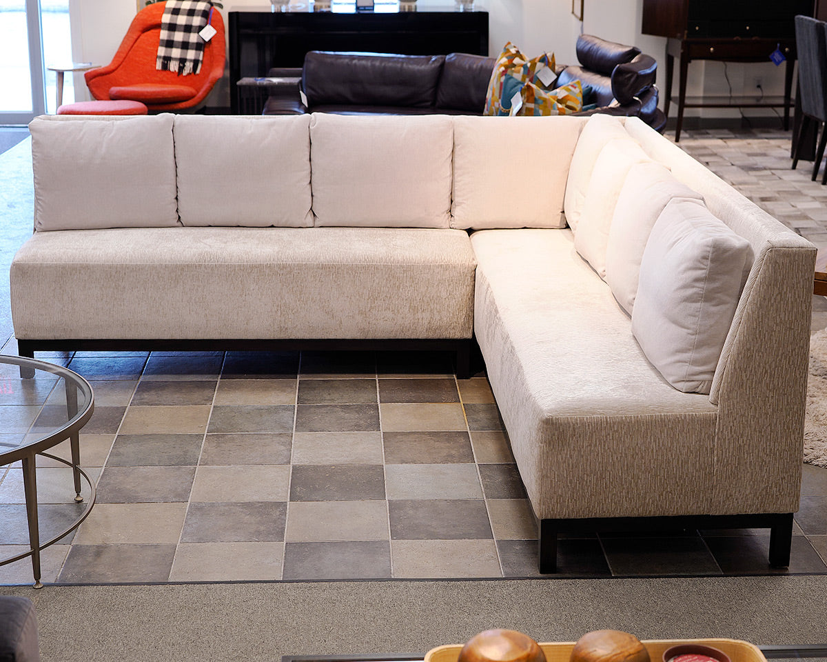 Banquette Style Sectional in Custom Upholstery