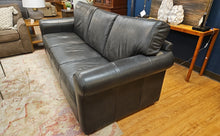Klausner Charcoal Leather Sofa