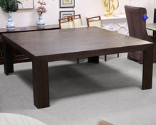 RH Machinto 78" Square Dining Table in Brown Drifted Oak Finish