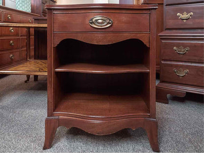 Pair of Morganton Mahogany Serpentine Nightstands