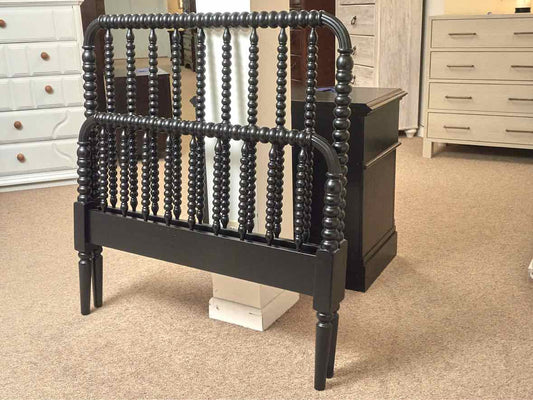 Crate & Barrel  Jenny Lind Spindle Black Finish Twin Bed
