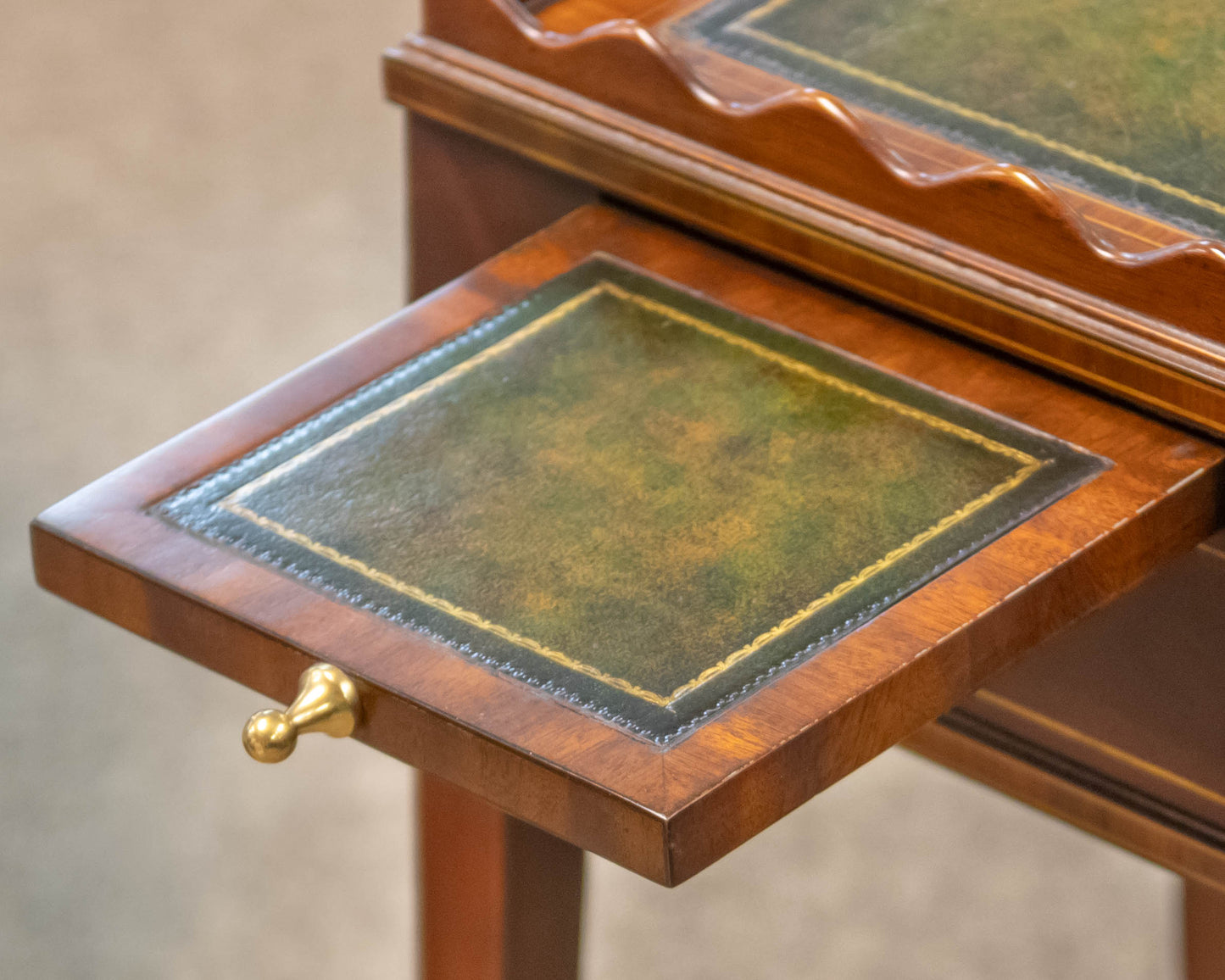 Maitland Smith Mahogany Gallery Top Side Table
