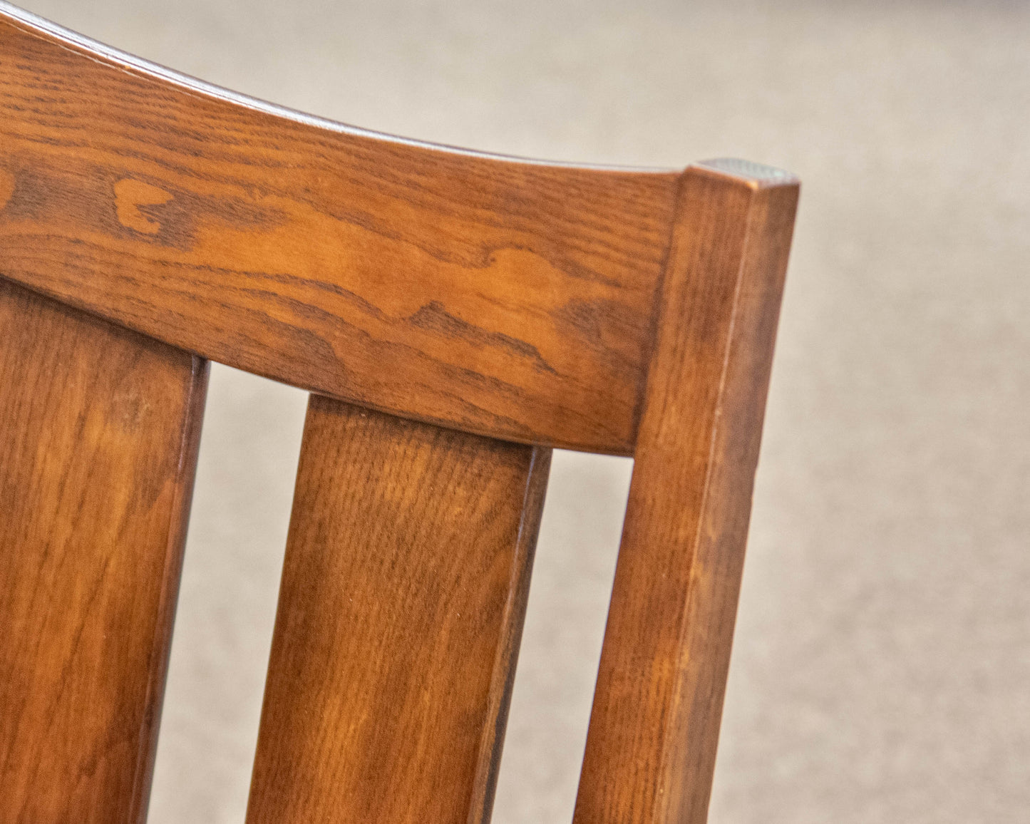 Ethan Allen Mission Oak Dining Table & Set Of 6 Upholstered Chairs