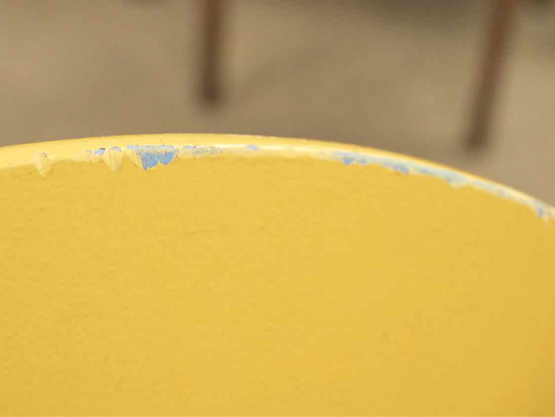 Set of Six Yellow Stacking Chairs